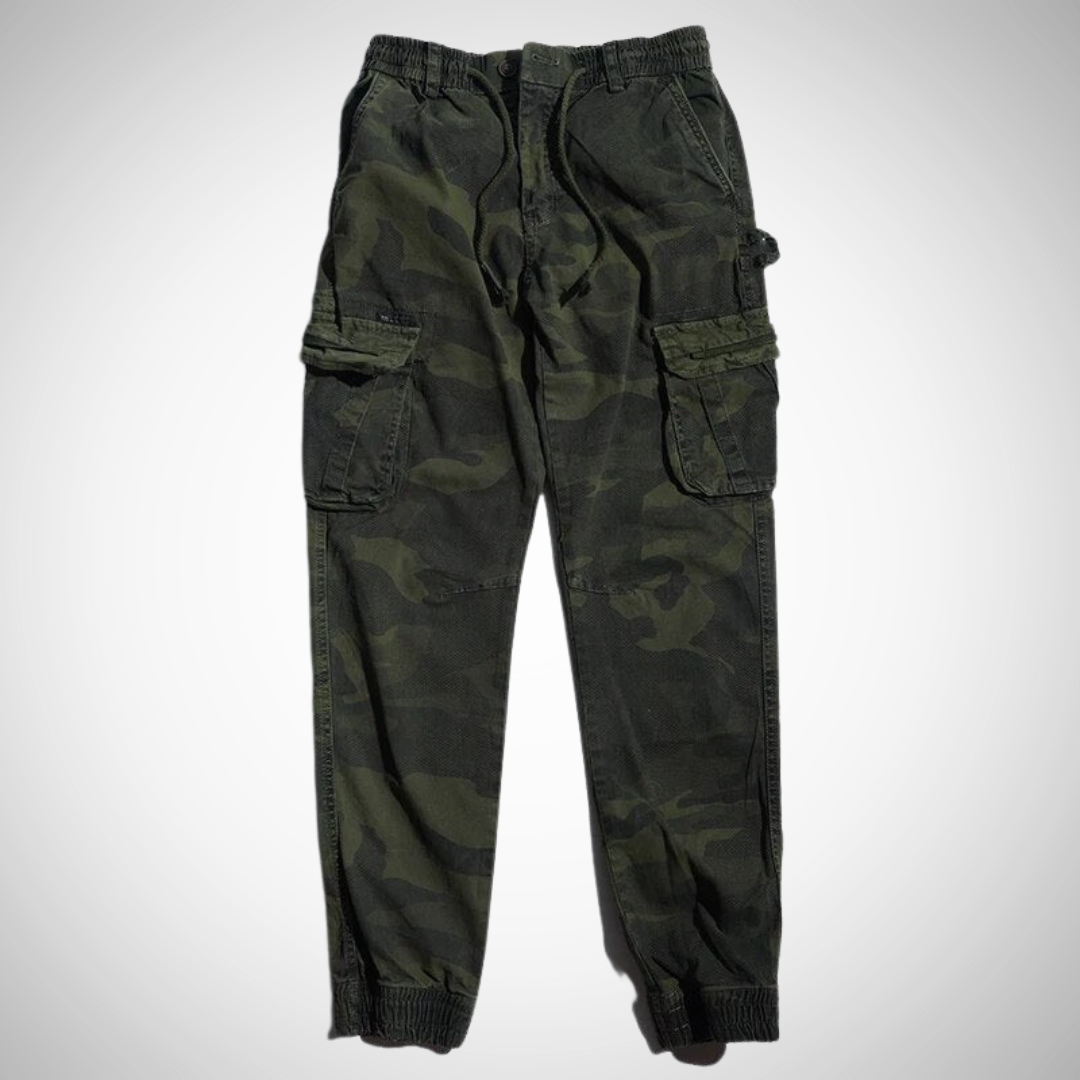 UrbanRidge Pantalón Cargo para Hombre – Camuflaje, Transpirable, Múltiples Bolsillos