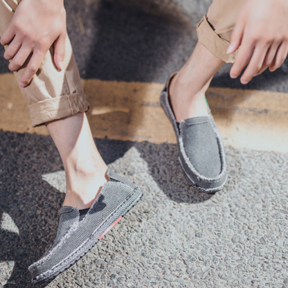 Navex Heren Mocasines de Lona – Zapatos Casuales Transpirables y Ligeros