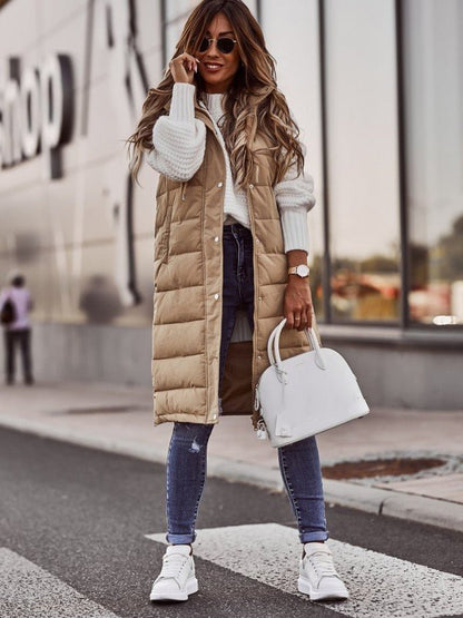 Zara | Knielange gewatteerde winterjas