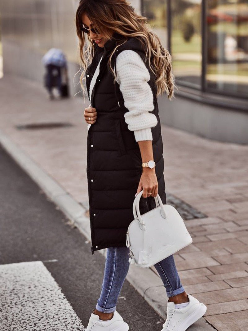 Zara | Knielange gewatteerde winterjas