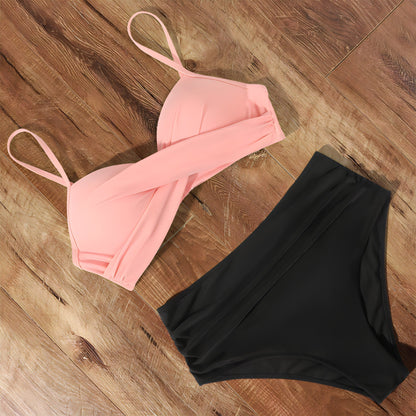 Zina Dames Bikini Set | Hoge Taille, Zwart en Comfortabel voor Zomeravonturen