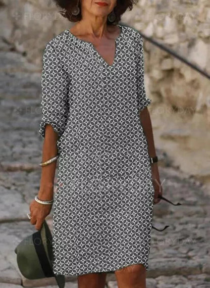 Calissa Damas Vestido de verano suelto Algodón ligero Midi