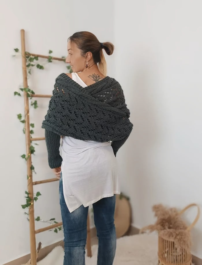 Aria Damas Manta Envolvente | Hilo Suave Tejido, Ideal para Cada Temporada