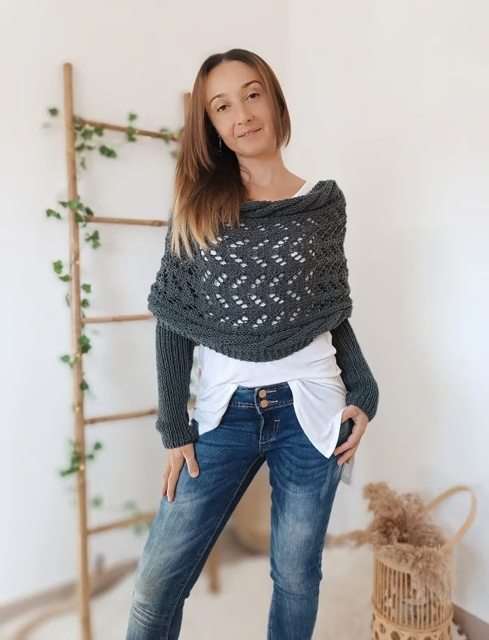 Aria Damas Manta Envolvente | Hilo Suave Tejido, Ideal para Cada Temporada
