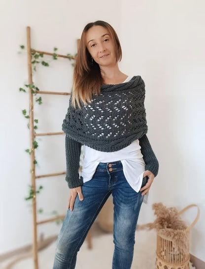 Aria Damas Manta Envolvente | Hilo Suave Tejido, Ideal para Cada Temporada