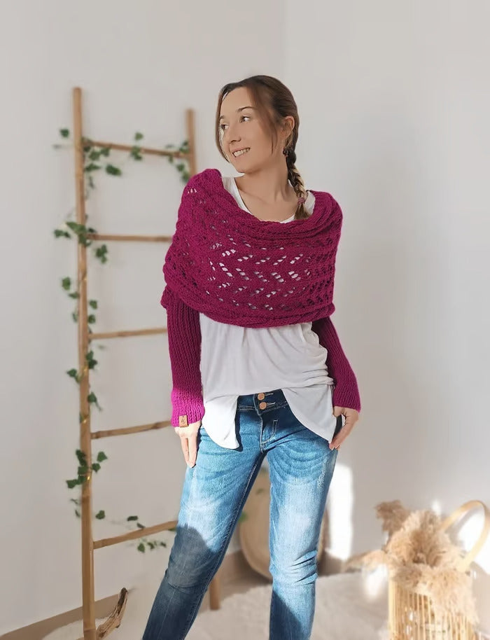 Aria Damas Manta Envolvente | Hilo Suave Tejido, Ideal para Cada Temporada