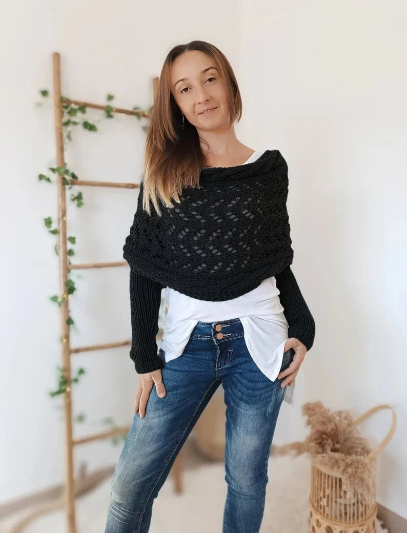 Aria Damas Manta Envolvente | Hilo Suave Tejido, Ideal para Cada Temporada