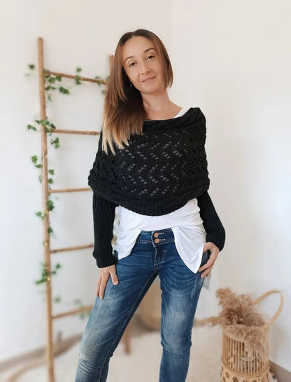 Aria Damas Manta Envolvente | Hilo Suave Tejido, Ideal para Cada Temporada