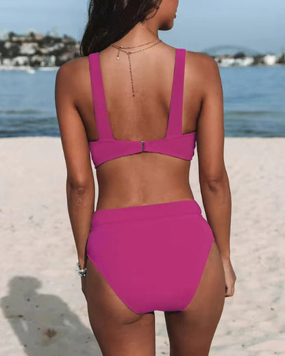 Solari Luxe Conjunto de Bikini de Cintura Alta para Dama – Halagador, de Secado Rápido, Cómodo