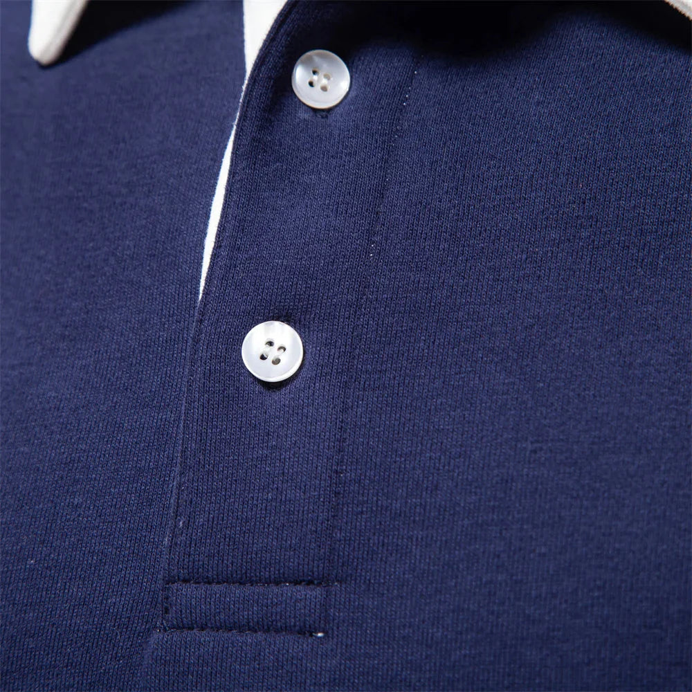 Bram – Klassiek Rugby Poloshirt Met Lange Mouwen Voor Heren