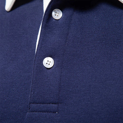 Bram – Klassiek Rugby Poloshirt Met Lange Mouwen Voor Heren