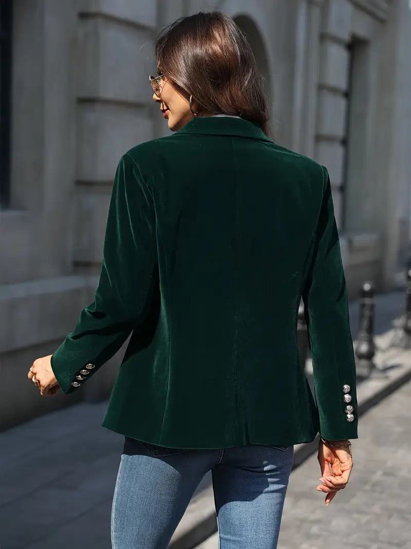 Devika | Zachte fluwelen getailleerde damesblazer