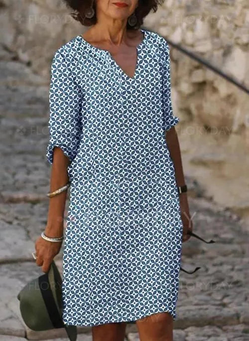Calissa Damas Vestido de verano suelto Algodón ligero Midi