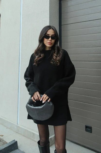 Hanna Conjunto de Punto para Dama | Suéter Suave y Falda para Otoño e Invierno