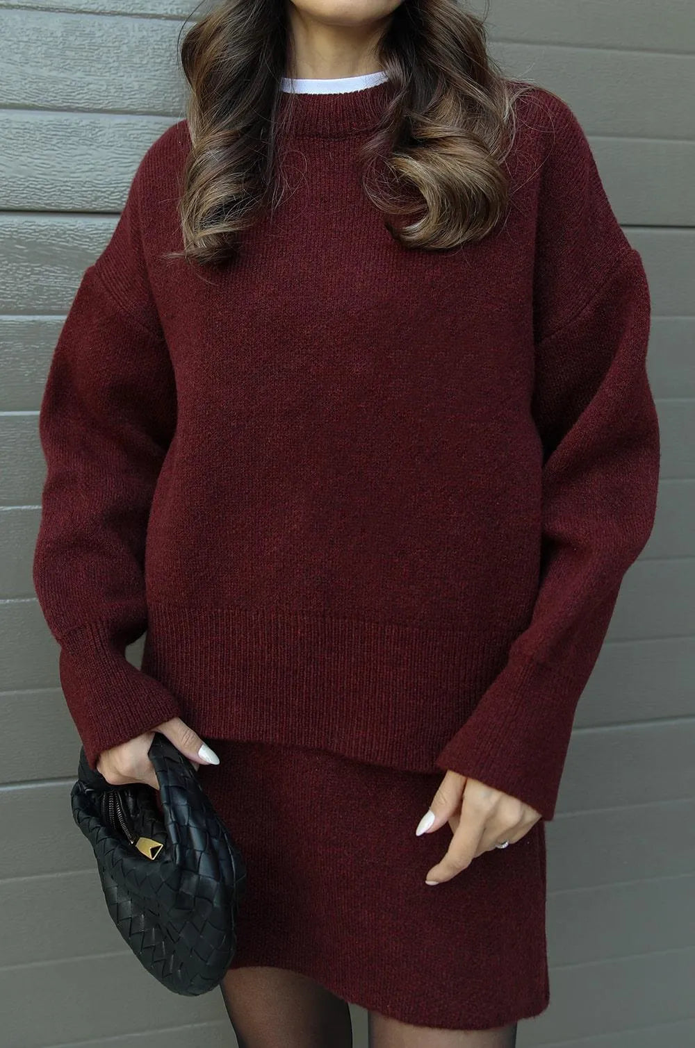 Hanna Conjunto de Punto para Dama | Suéter Suave y Falda para Otoño e Invierno