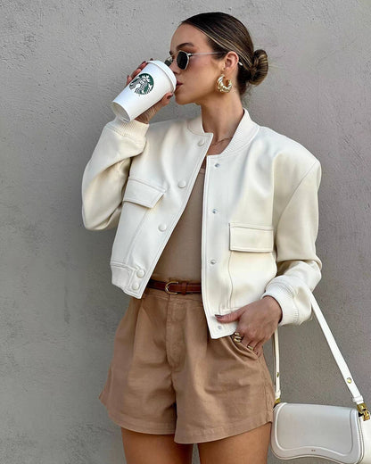 Seren Bomberjas Voor Dames | Oversized Minimalistisch, Voor Dagelijks Gebruik