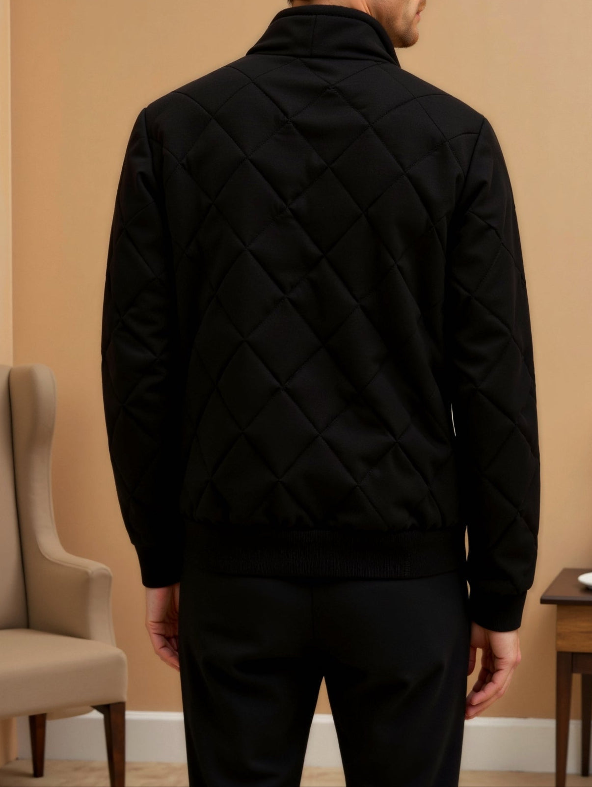 Jasper chaqueta de invierno acolchada para hombre | negro atemporal, protección cálida