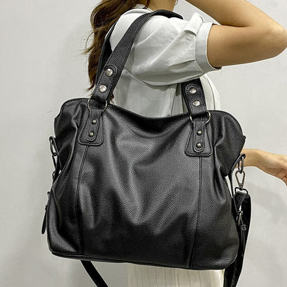 Camille Grote Cabas para Damas | Bolsa Espaciosa, Estilo Cuero Elegante