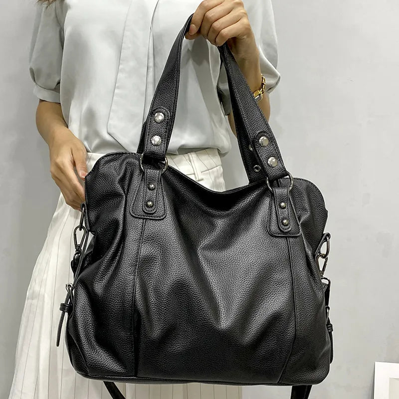 Camille Grote Cabas para Damas | Bolsa Espaciosa, Estilo Cuero Elegante