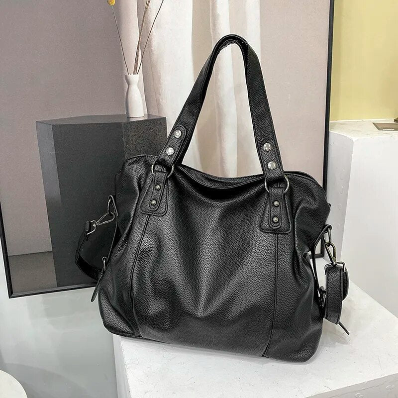Camille Grote Cabas para Damas | Bolsa Espaciosa, Estilo Cuero Elegante