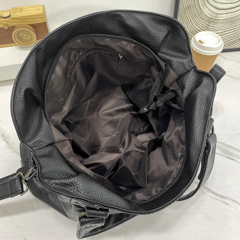 Camille Grote Cabas para Damas | Bolsa Espaciosa, Estilo Cuero Elegante
