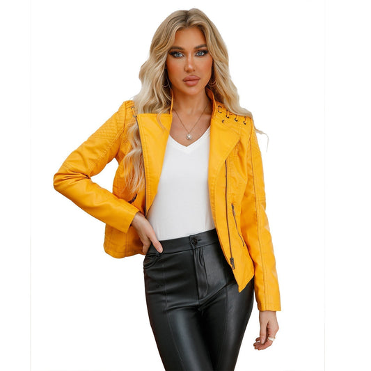 Chaqueta de piel sintética Vera para mujer | Look de cuero de lujo, multicolor