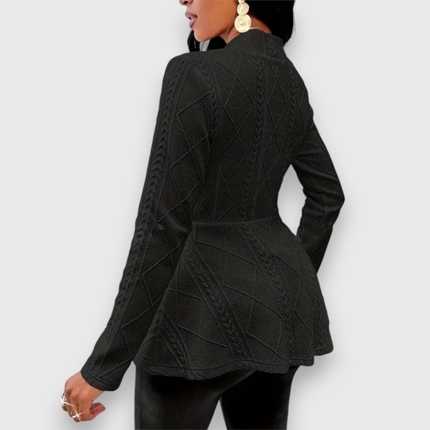 Mariel Blazer Voor Dames | Slim Fit, Met Ruches Zoom