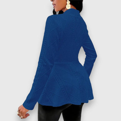 Mariel Blazer Voor Dames | Slim Fit, Met Ruches Zoom