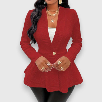 Mariel Blazer Voor Dames | Slim Fit, Met Ruches Zoom