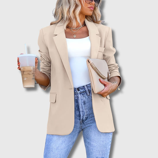 Seravelle Blazer Voor Dames | Double-Breasted, Kaki Elegantie