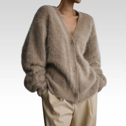 Giulia Luxe Cardigan Voor Dames | Zachte Cashmere-Look, Neutrale Kleuren