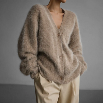 Giulia Luxe Cardigan Voor Dames | Zachte Cashmere-Look, Neutrale Kleuren