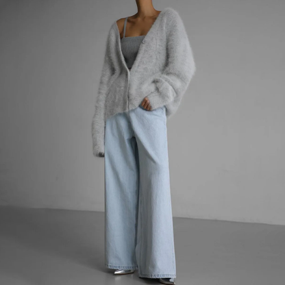 Giulia Luxe Cardigan Voor Dames | Zachte Cashmere-Look, Neutrale Kleuren