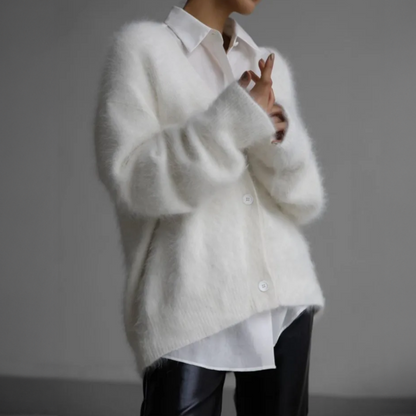 Giulia Luxe Cardigan Voor Dames | Zachte Cashmere-Look, Neutrale Kleuren