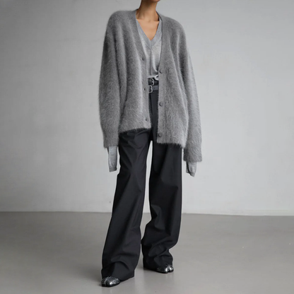 Giulia Luxe Cardigan Voor Dames | Zachte Cashmere-Look, Neutrale Kleuren