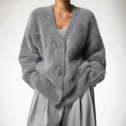 Giulia Luxe Cardigan Voor Dames | Zachte Cashmere-Look, Neutrale Kleuren