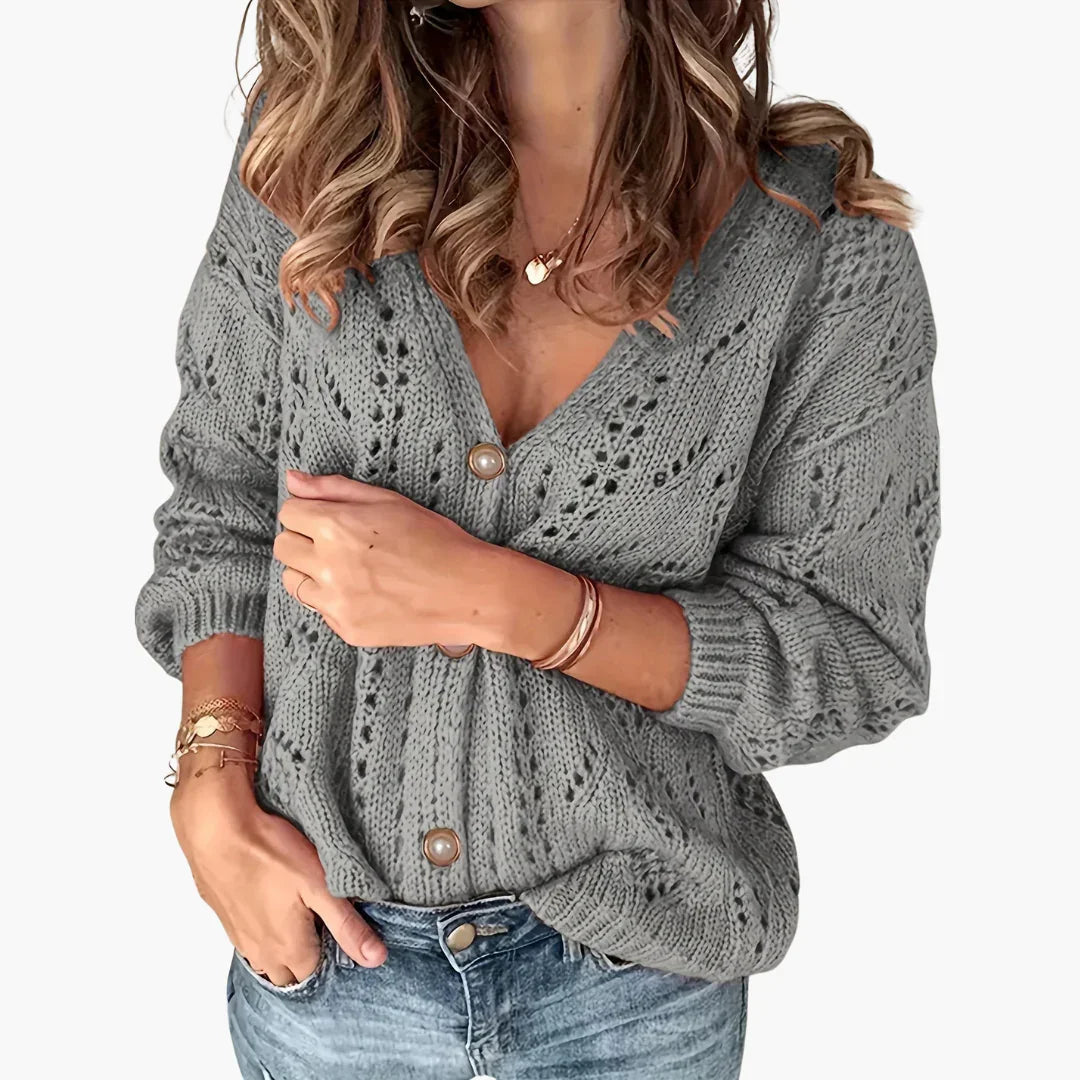 Saskia Gebreide Cardigan Voor Dames | Knopen Voorop, Kleurrijke Keuze