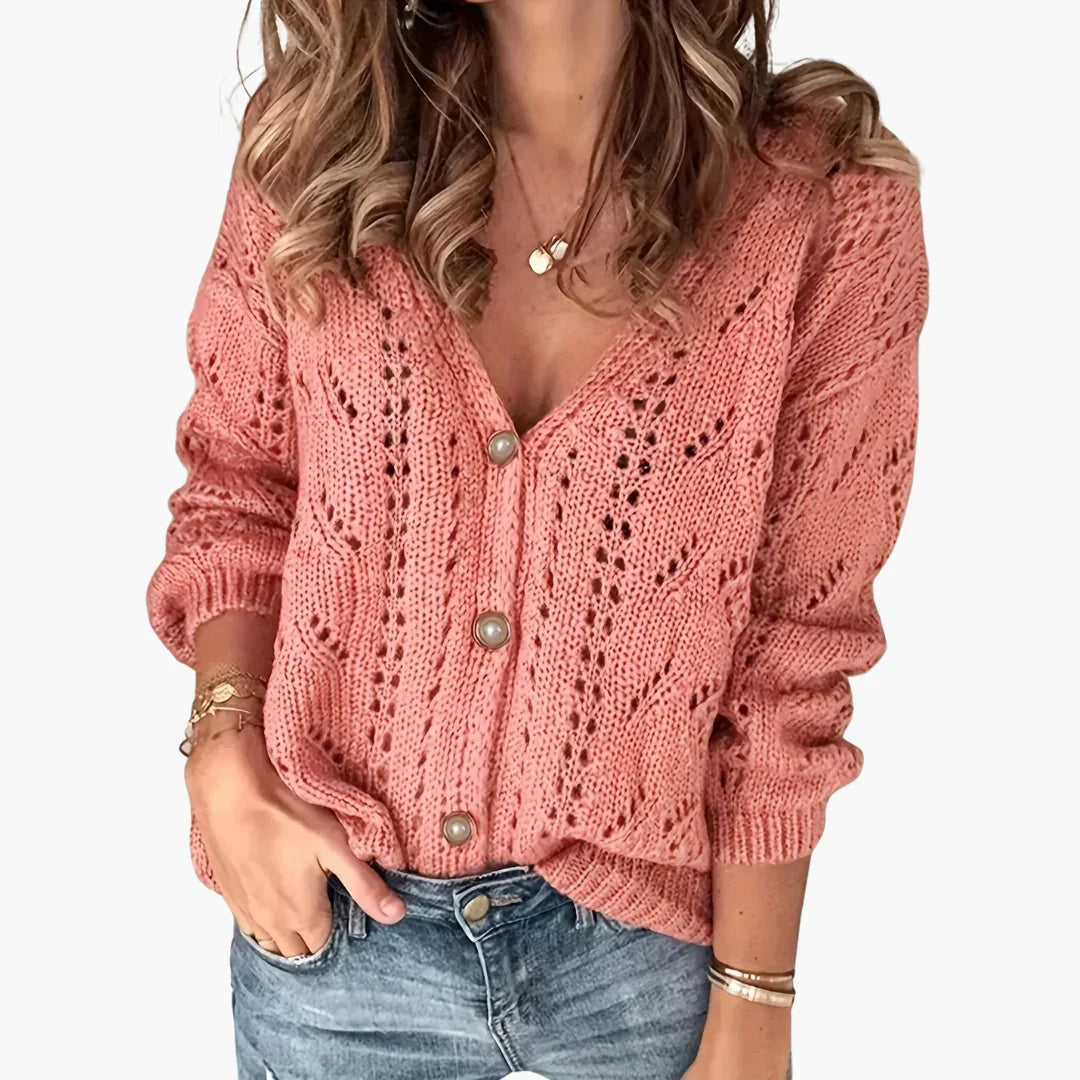 Saskia Gebreide Cardigan Voor Dames | Knopen Voorop, Kleurrijke Keuze