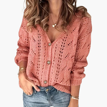 Saskia Gebreide Cardigan Voor Dames | Knopen Voorop, Kleurrijke Keuze