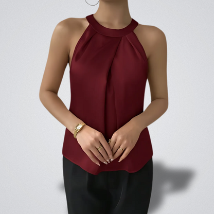 Elira Satijnen Blouse Voor Dames | Open-Schouder Elegant, Veelzijdige Stijl