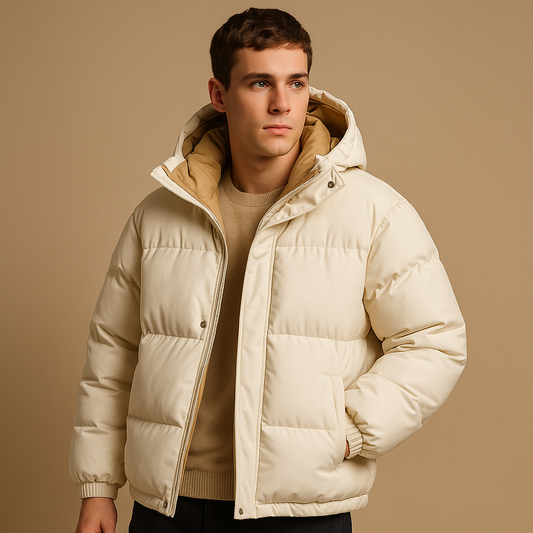 Matthias Pufferjas met Capuchon Voor Heren | Warm, Lichtgewicht & Winterproof