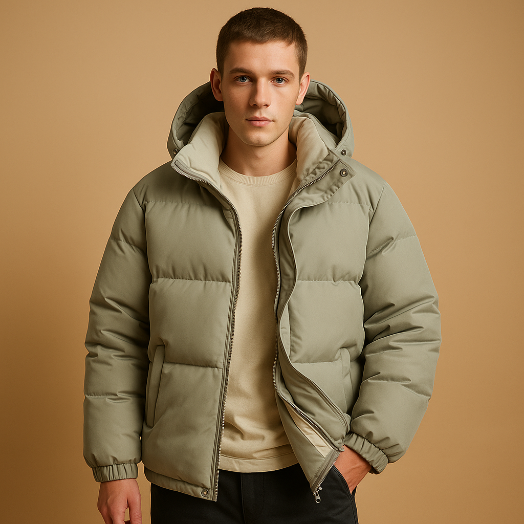 Matthias Pufferjas met Capuchon Voor Heren | Warm, Lichtgewicht & Winterproof