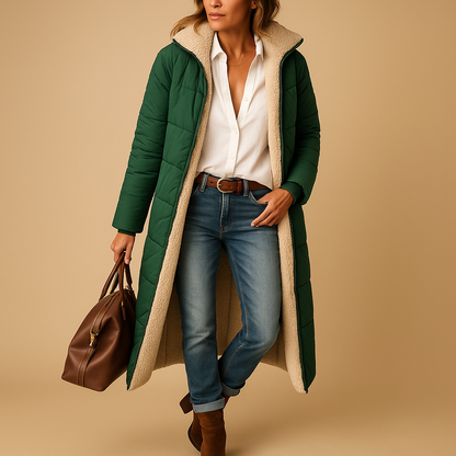 Ylva Lange Winterjas voor Dames | Warme Elegante Jas