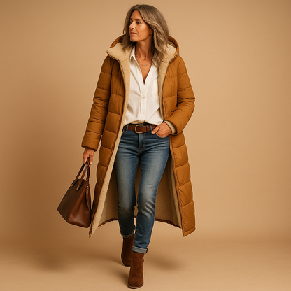 Ylva Lange Winterjas voor Dames | Warme Elegante Jas