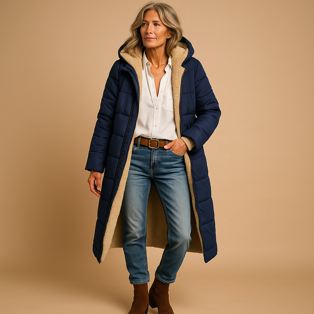 Ylva Lange Winterjas voor Dames | Warme Elegante Jas