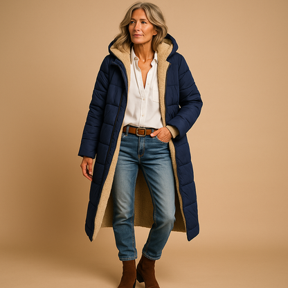 Ylva Lange Winterjas voor Dames | Warme Elegante Jas