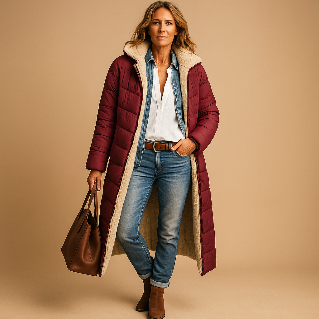 Ylva Lange Winterjas voor Dames | Warme Elegante Jas