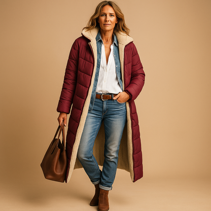 Ylva Lange Winterjas voor Dames | Warme Elegante Jas