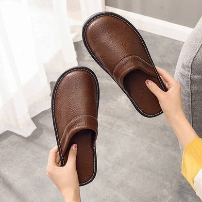 Husein | Elegante leren pantoffels voor dames en heren