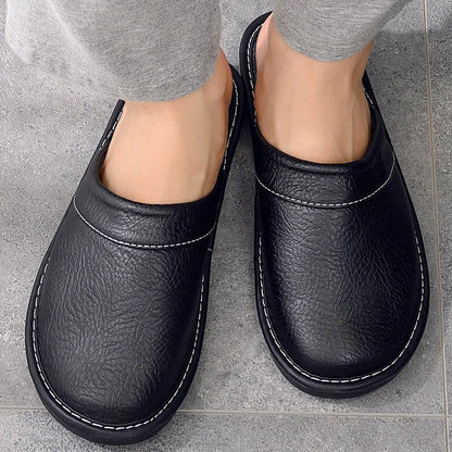 Husein | Elegante leren pantoffels voor dames en heren
